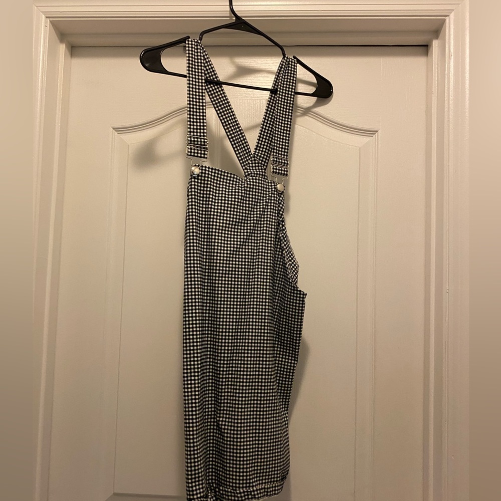 Plaid overall dress!